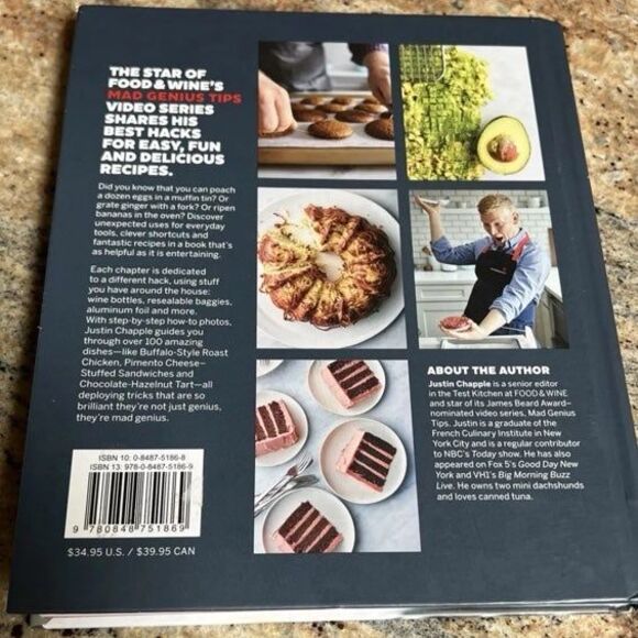 Food & Wine Mad Genius Tips: cookbook Hardcover By Justin Chapple New - Picture 2 of 4